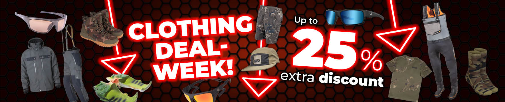 Topbanner: Tot 25% Kleding (Weekactie)