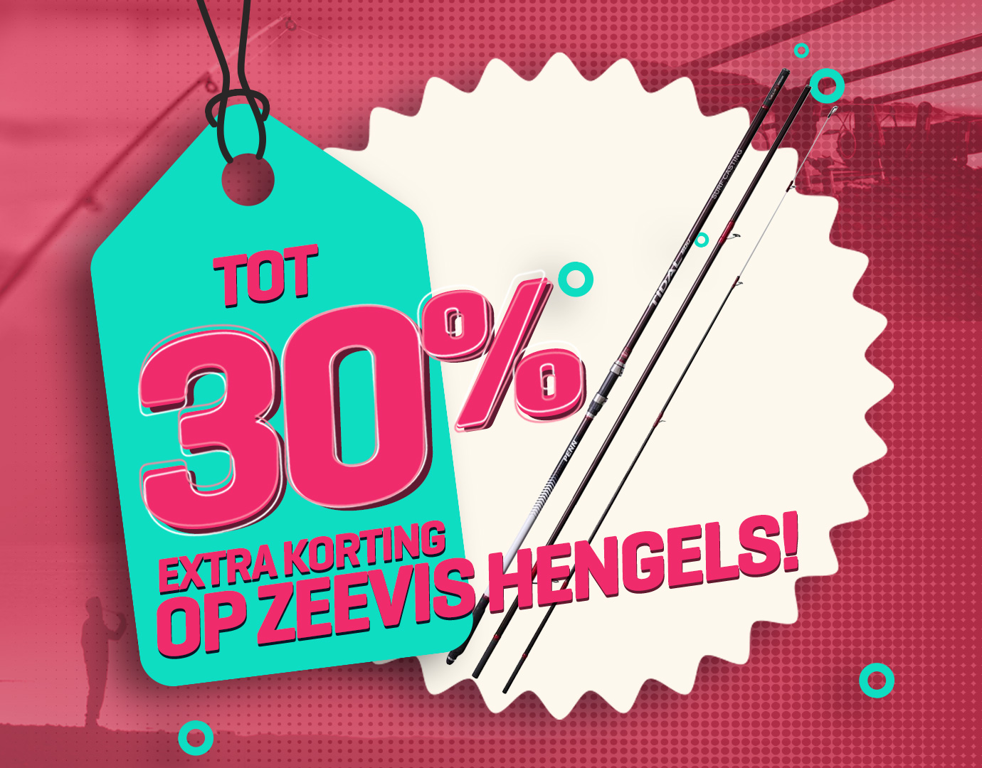 Subbanner: Tot 30% Zeevis hengels (actieperioden 2025)