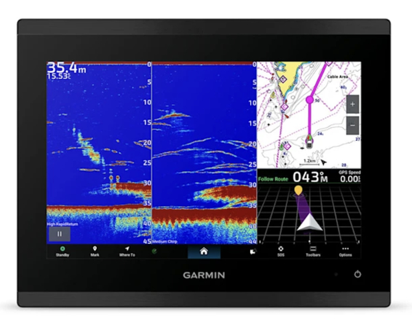 Garmin GPSMAP 9010xsv Premium Plotter Cartografico Fishfinder con Mappa Base Mondiale (10 pollici)