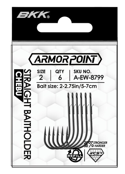 BKK Armorpoint Straight Baitholder Chebu Jighead Predator Hook