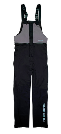 Shimano Pantalón de Pesca Acolchado Negro con Tirantes (Tipo Peto) 