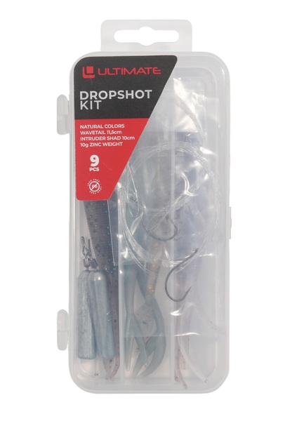 Kit Ultimate Dropshot Senza piombo 150cm 0.30mm 10 + 11.5cm (10g) (9pcs) - Natural