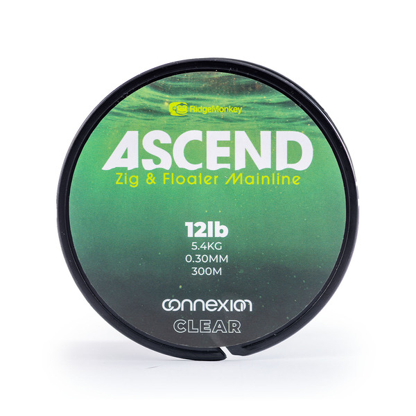Ridgemonkey Ascend Zig & Floater Mainline Clear 12lb/0.30mm (100m)