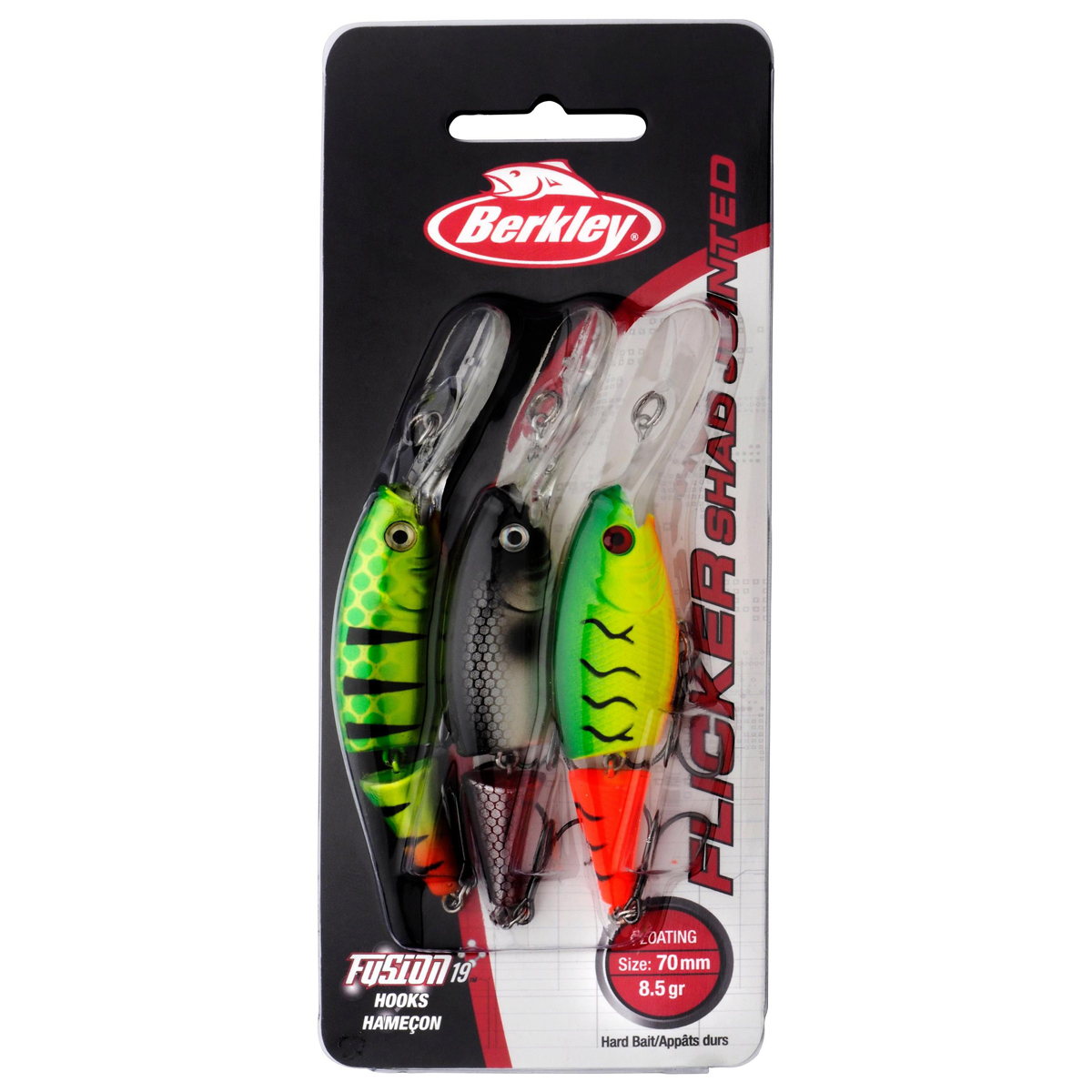 2x Berkley Flicker Shad 9 Cm, Colore Firetail Hot Perch, Esca Affondante Per Pesce Persico, 11-13 Piedi, 1/2 Oz