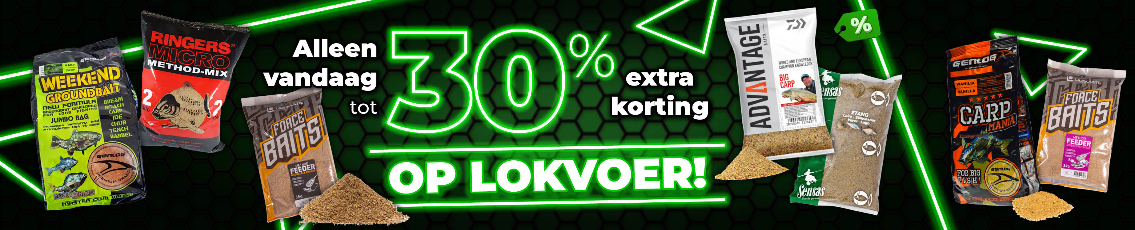 Topbanner: Tot 30% Lokvoer (Groen)
