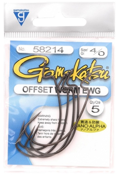 Haczyki Gamakatsu Worm Offset EWG Nano Alpha - #4/0