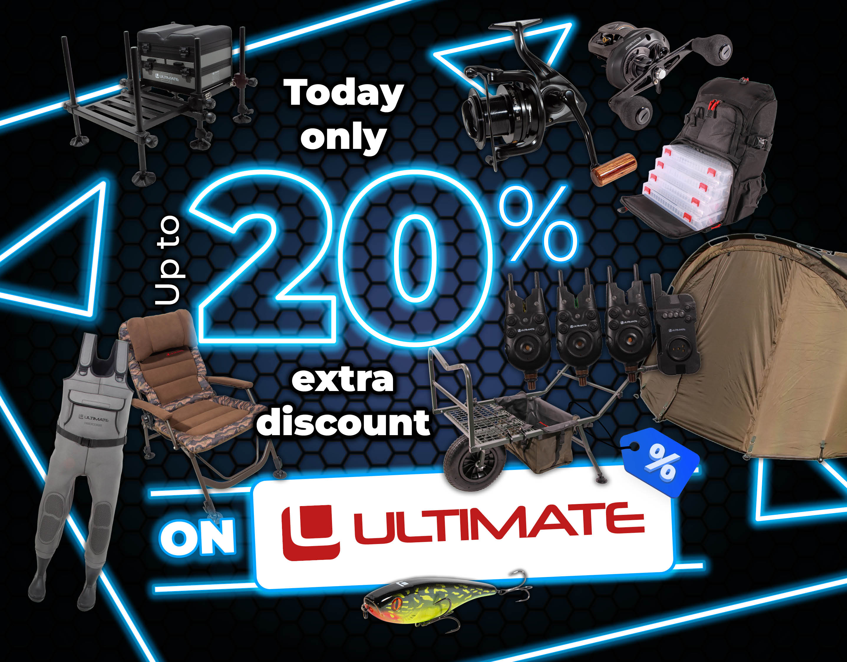 Subbanner: Tot 20% Ultimate (Blauw)