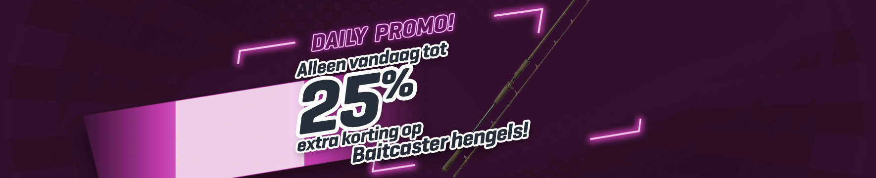 Topbanner: Tot 25% Baitcaster hengels