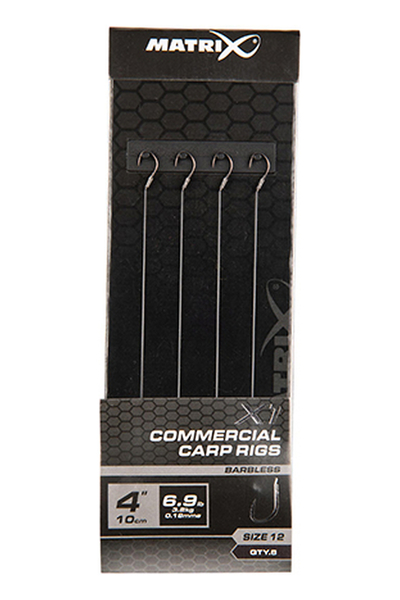 Matrix X1 Commercial Carp Rigs 10cm (8pcs) - 0.18mm/Size 12