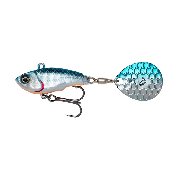 Savage Gear Fat Tail Spin (No Lead) 6,5cm (12,5g) - Blue Silver