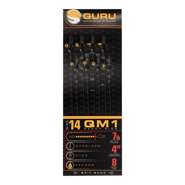 Guru QM1 Bait Bands Ready Rigs 10cm (8 Pieces)