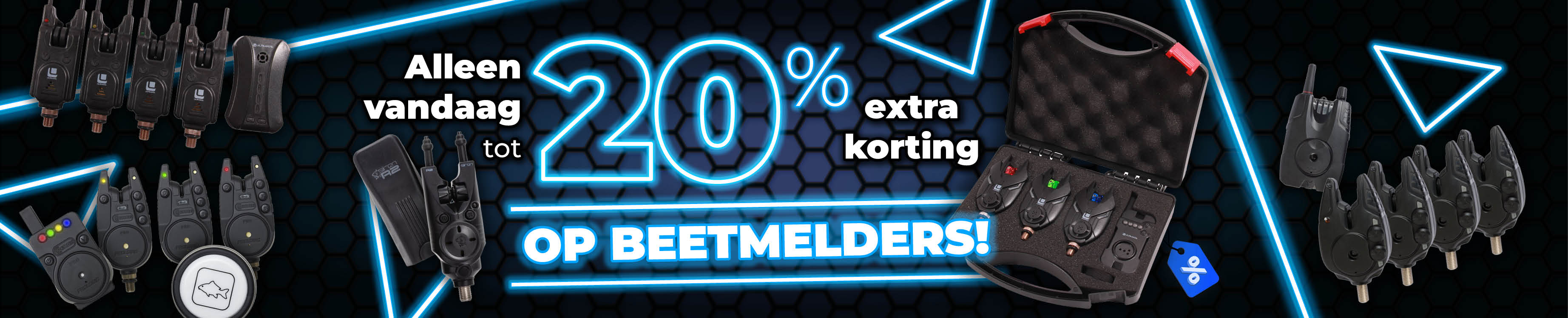Topbanner: Tot 20% Beetmelders (Blauw)