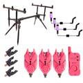 Ultimate E-Tension Pink Bite Alarm/Rodpod Set