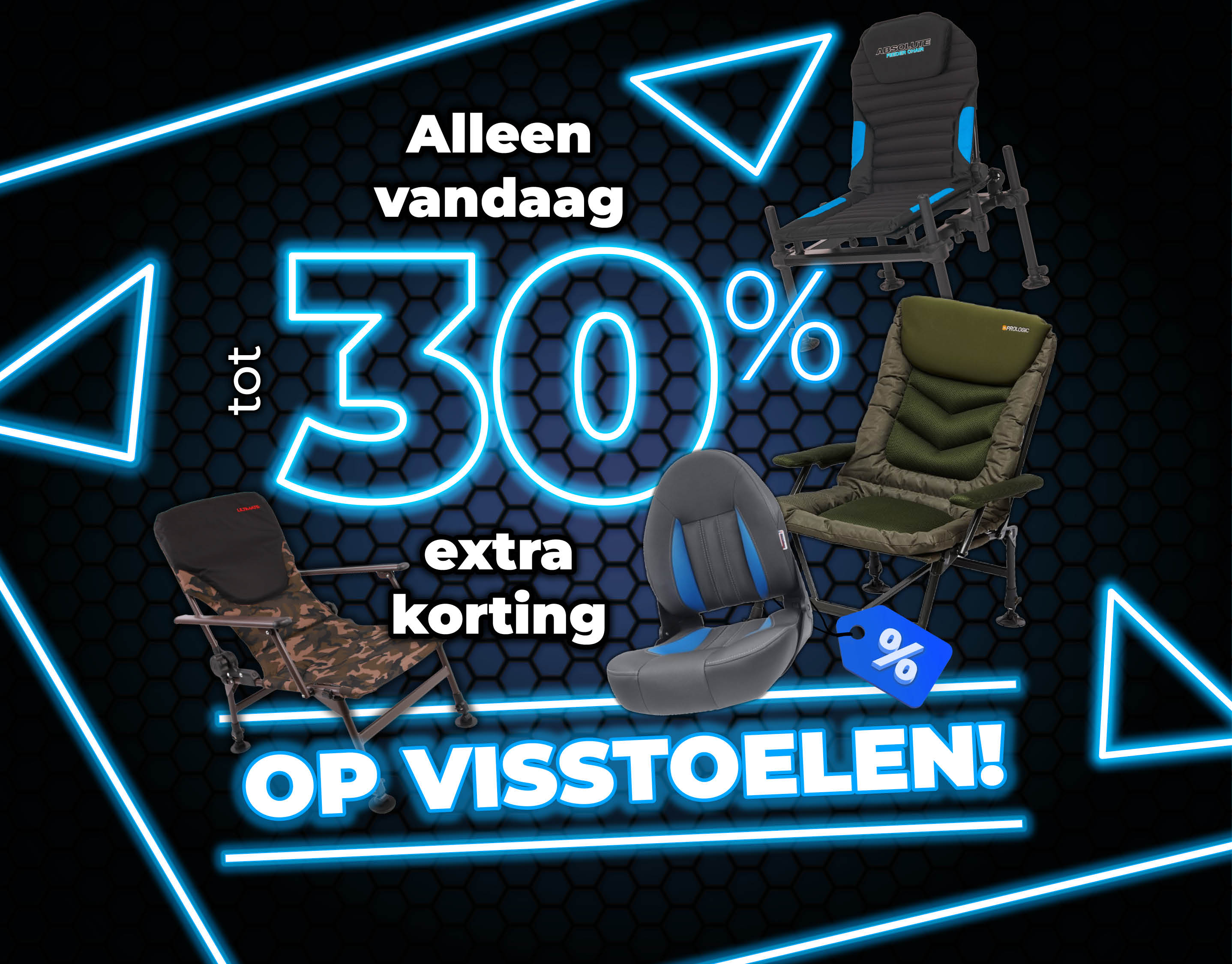 Subbanner: Tot 30% Visstoelen (Blauw)