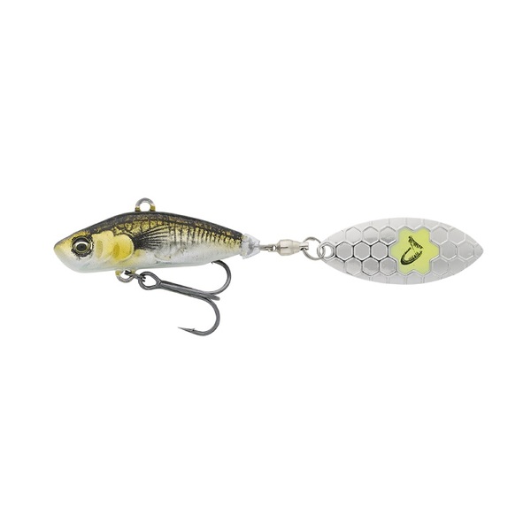 Savage Gear 3D Sticklebait Tailspin 7,3cm 13gr Sinking Spinner - Green Ayu Silver