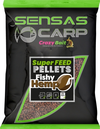 Sensas Super Feed Pellets Fishy Hemp 650g