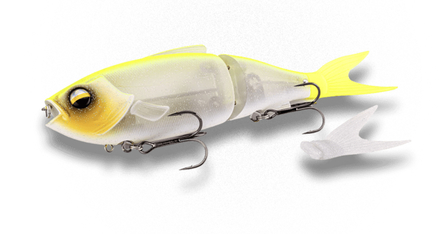 LMAB KØFI Real Vibe Swimbait 15cm (32g) (Incl. Extra Staart) Lemon Ghost