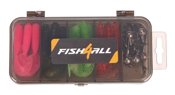 Fish4All Softbait Twister Kit 1 5.5cm (36 Stuks)