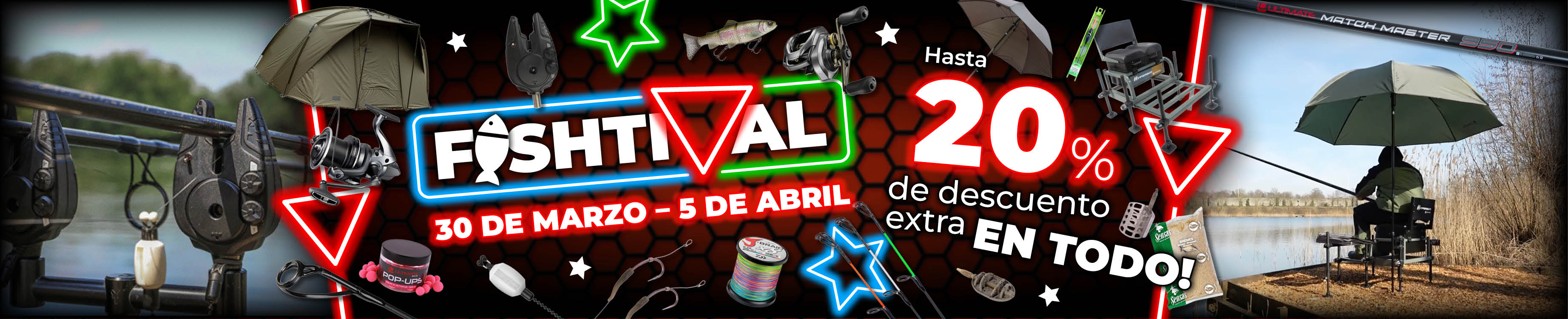 Topbanner: Tot 20% Alle Deals (actieperioden-Fishtival 2026)