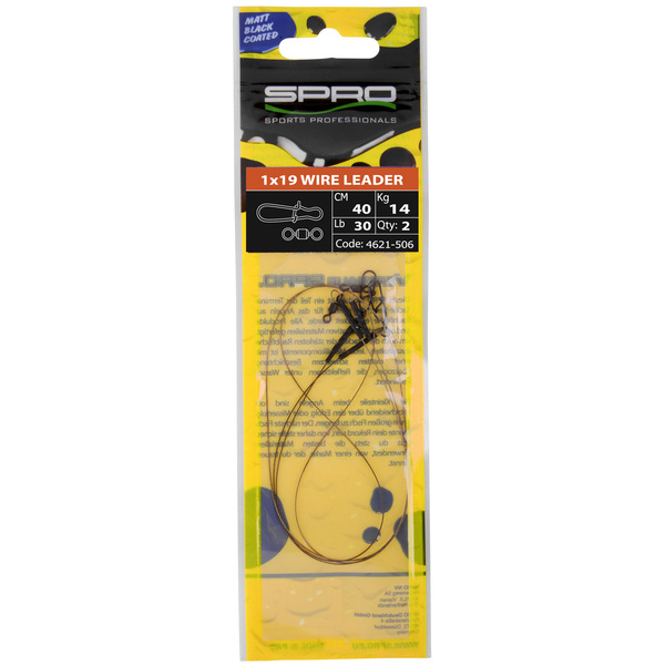 Spro Matte Black Leader 1x19 Wire Predator Leader