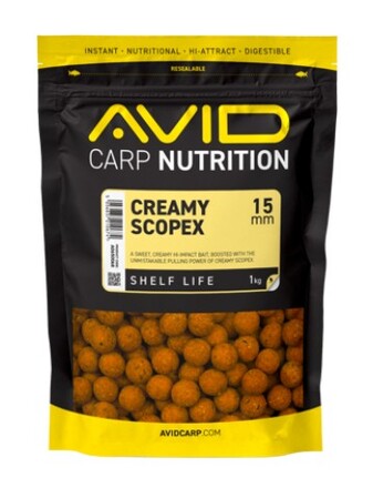 Avid Creamy Scopex Boilies (1kg)