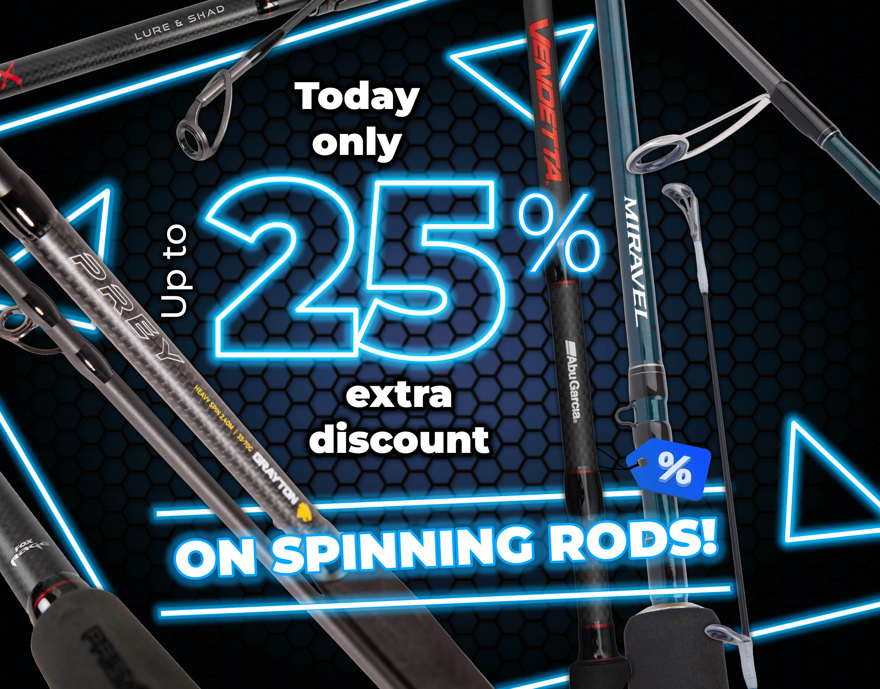Subbanner: Tot 25% Spinhengels (Blauw)