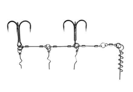 BKK Chain-21 Softbait Stinger Rig #2/0