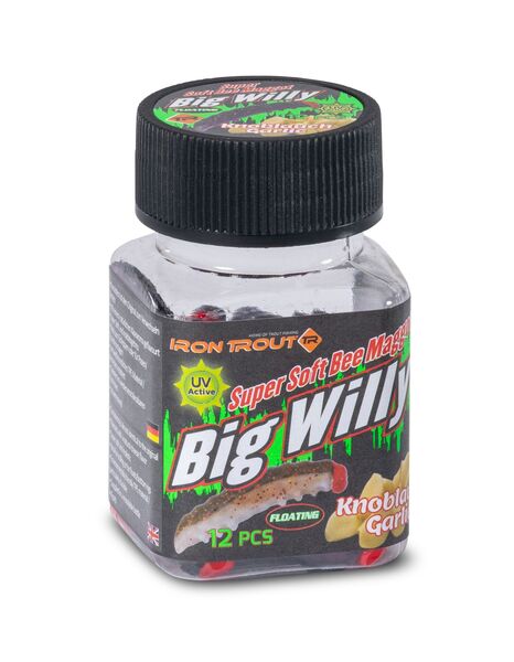 Iron Trout Big Willy Super Soft Bee Maggot Garlic Forelkunstaas 42mm (12pcs)