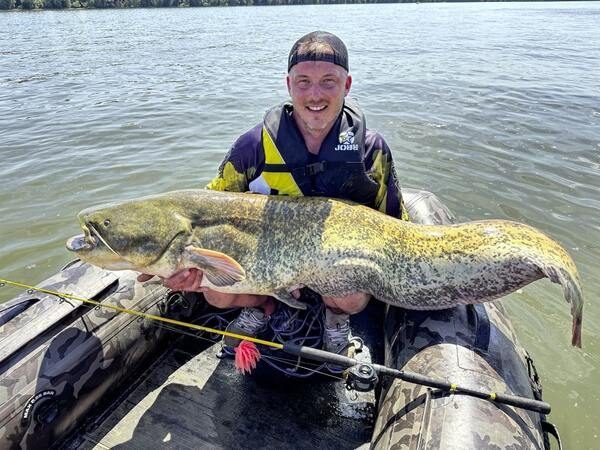 Black Cat Real Worm Teaser Catfish Lure Rig