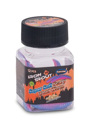 Iron Trout Super Soft Scary Trout Worm Knoblauch/Garlic Forelkunstaas 50mm (12pcs) BL