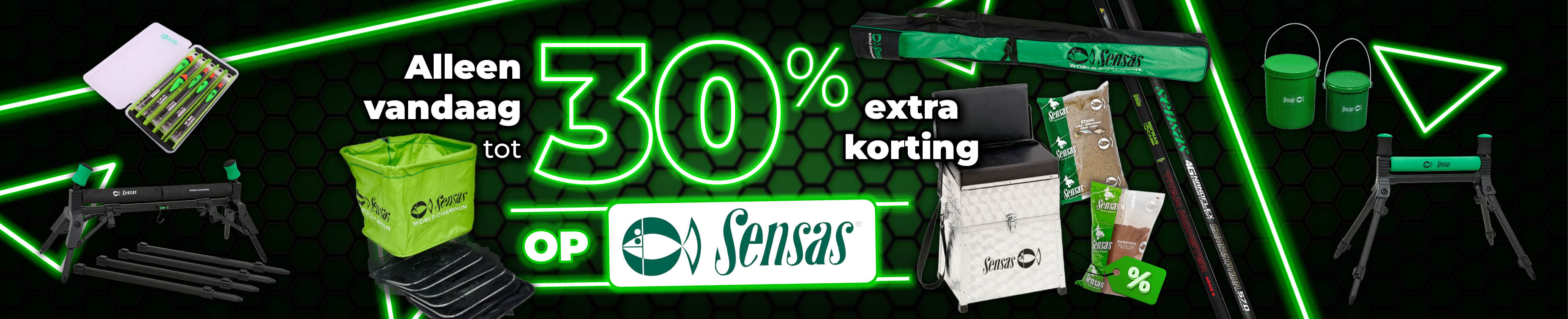 Topbanner: Tot 30% Sensas (Groen)