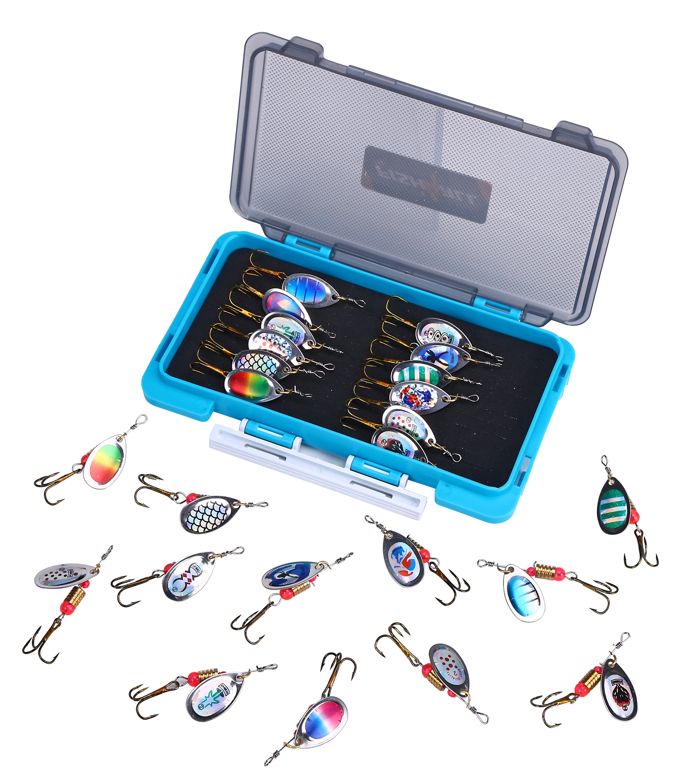 Coffret De Leurres Vintage Marathon Nok Out Spinner – Cartes Originales