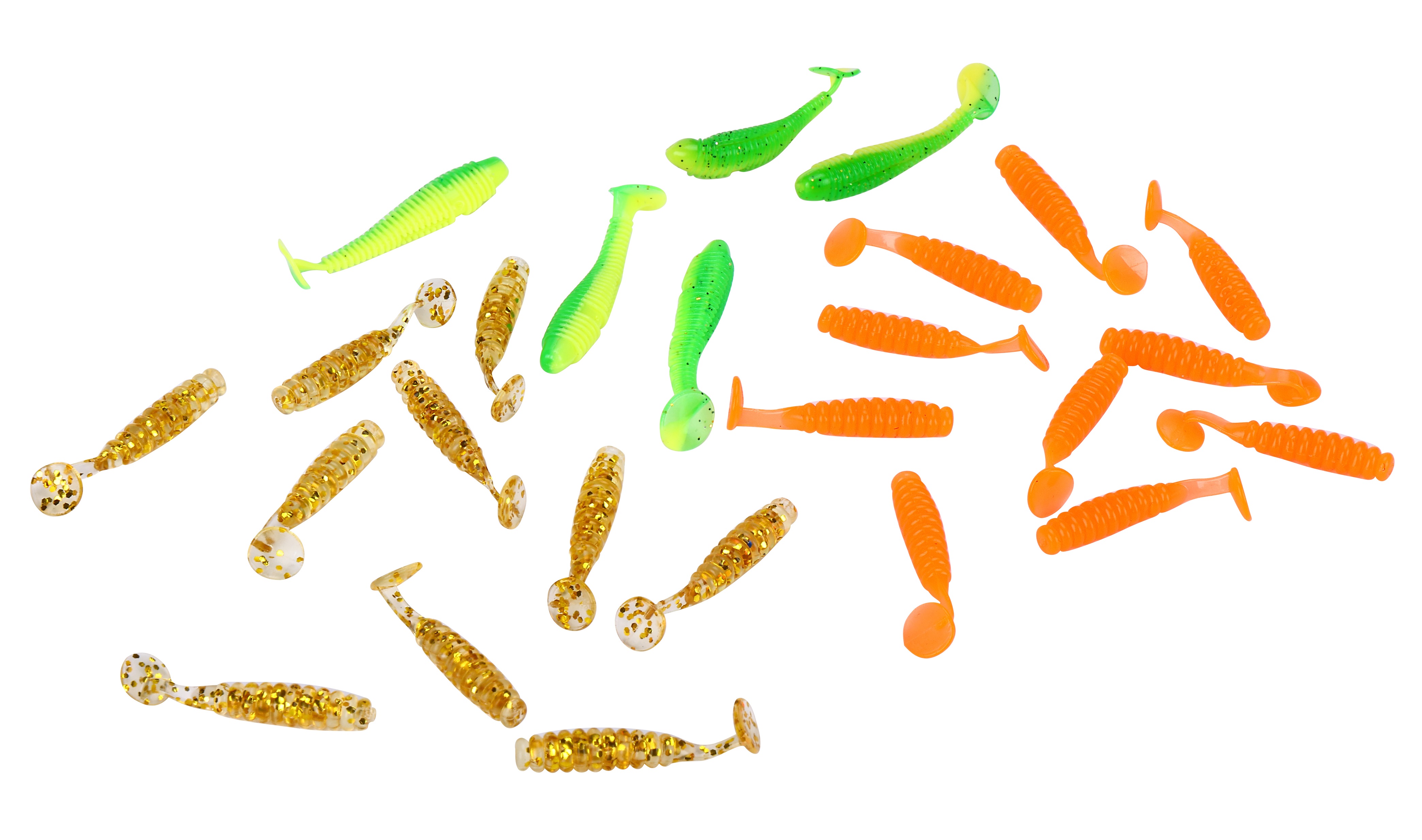 100 Esche Morbide Assortite Per Panfish – 1-2 Pollici, Fatte In USA, Per Crappie E Trota - Foto 5