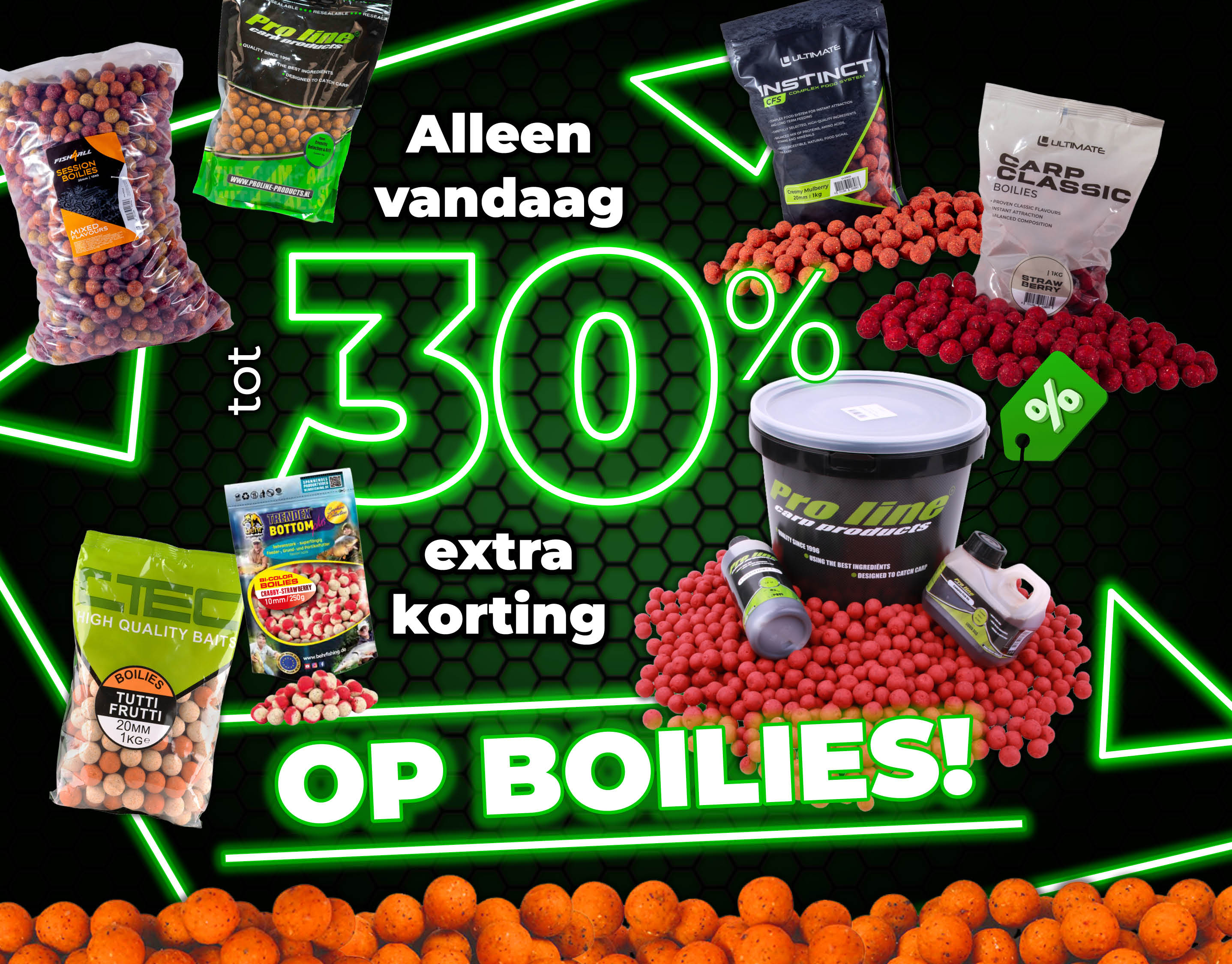 Subbanner: Tot 30% boilies (Groen)