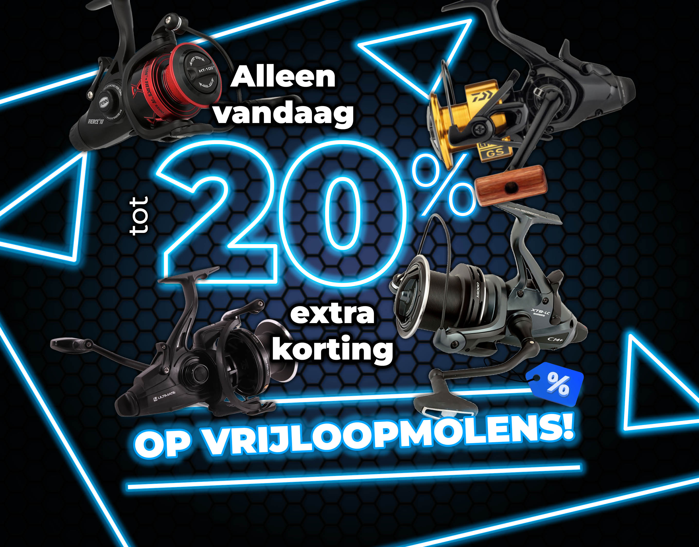 Subbanner: Tot 20% Vrijloopmolens (Blauw)