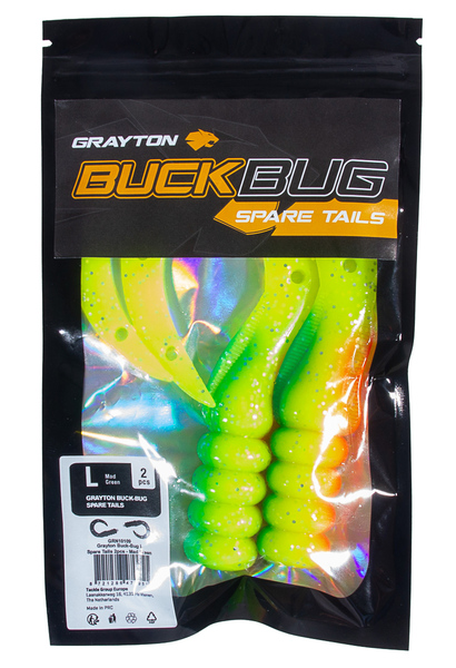 Grayton Buck-Bug L Spare Tails (2 Pieces) - Mad Green