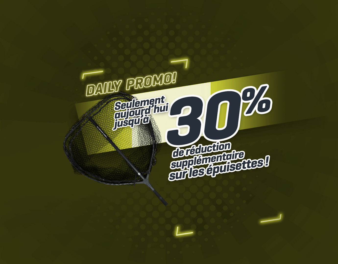 Subbanner: Tot 30% Schepnetten/Landingsnetten