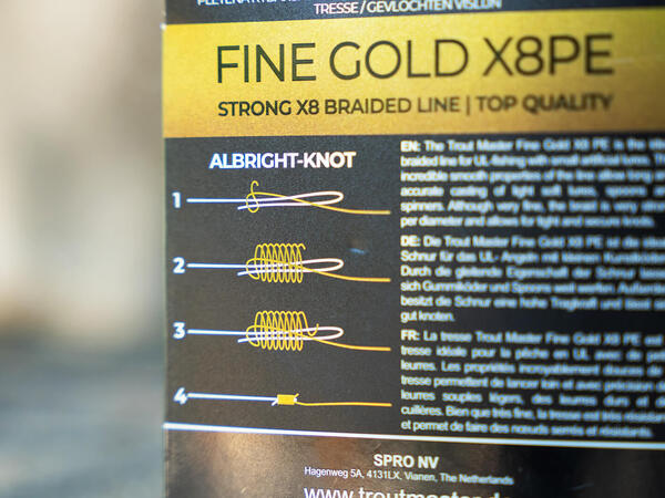 Spro Trout Master Fine Gold X8 PE Braided Line (120m)