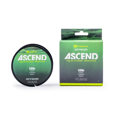 Ridgemonkey Ascend Zig & Floater Mainline Clear 12lb/0.30mm (100m)
