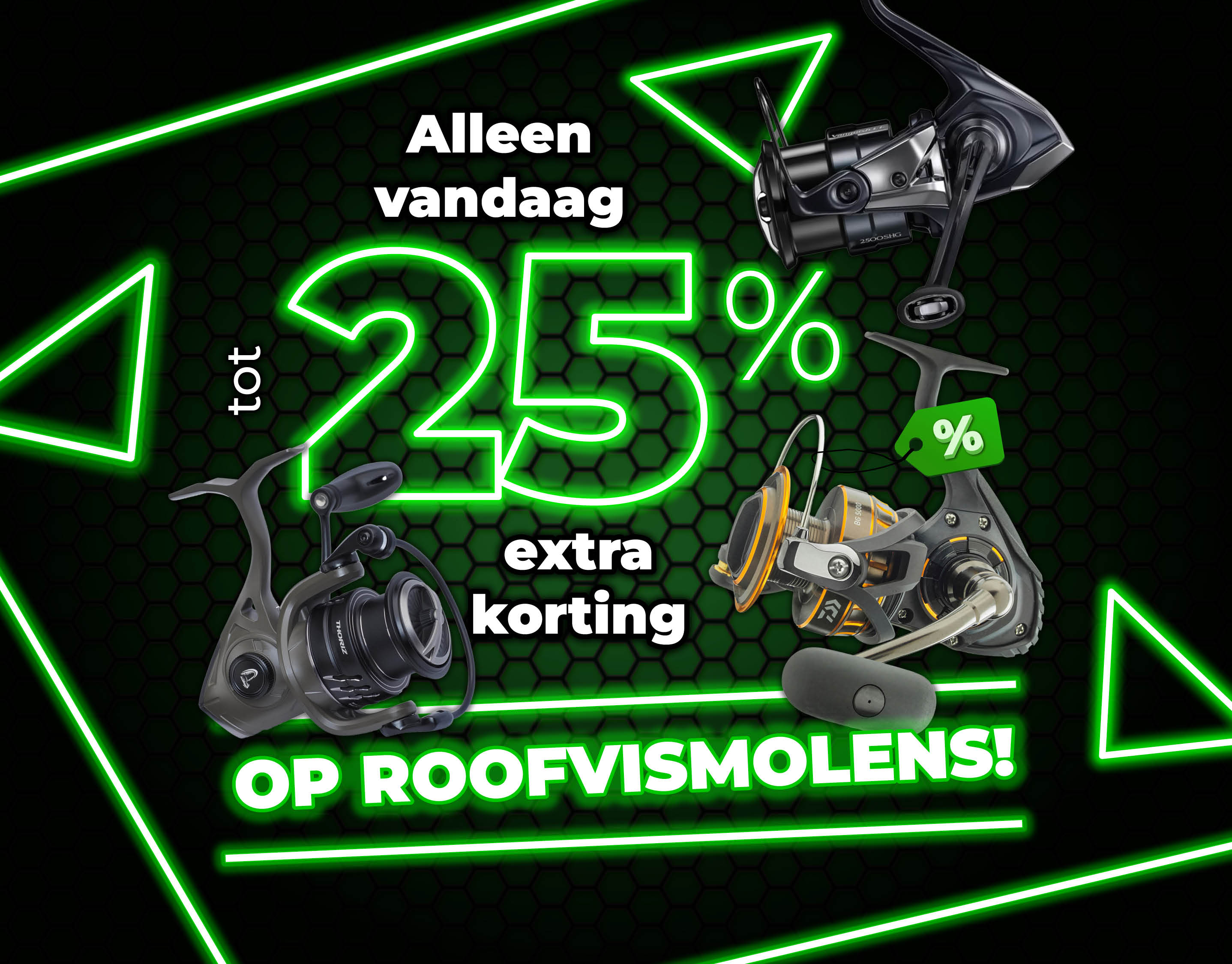 Subbanner: Tot 25% Roofvismolens (Groen)