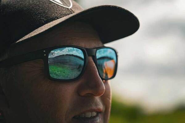 Fox Rage Transparent Black Brown Lens Mirror Blue Eyewear Sunglasses