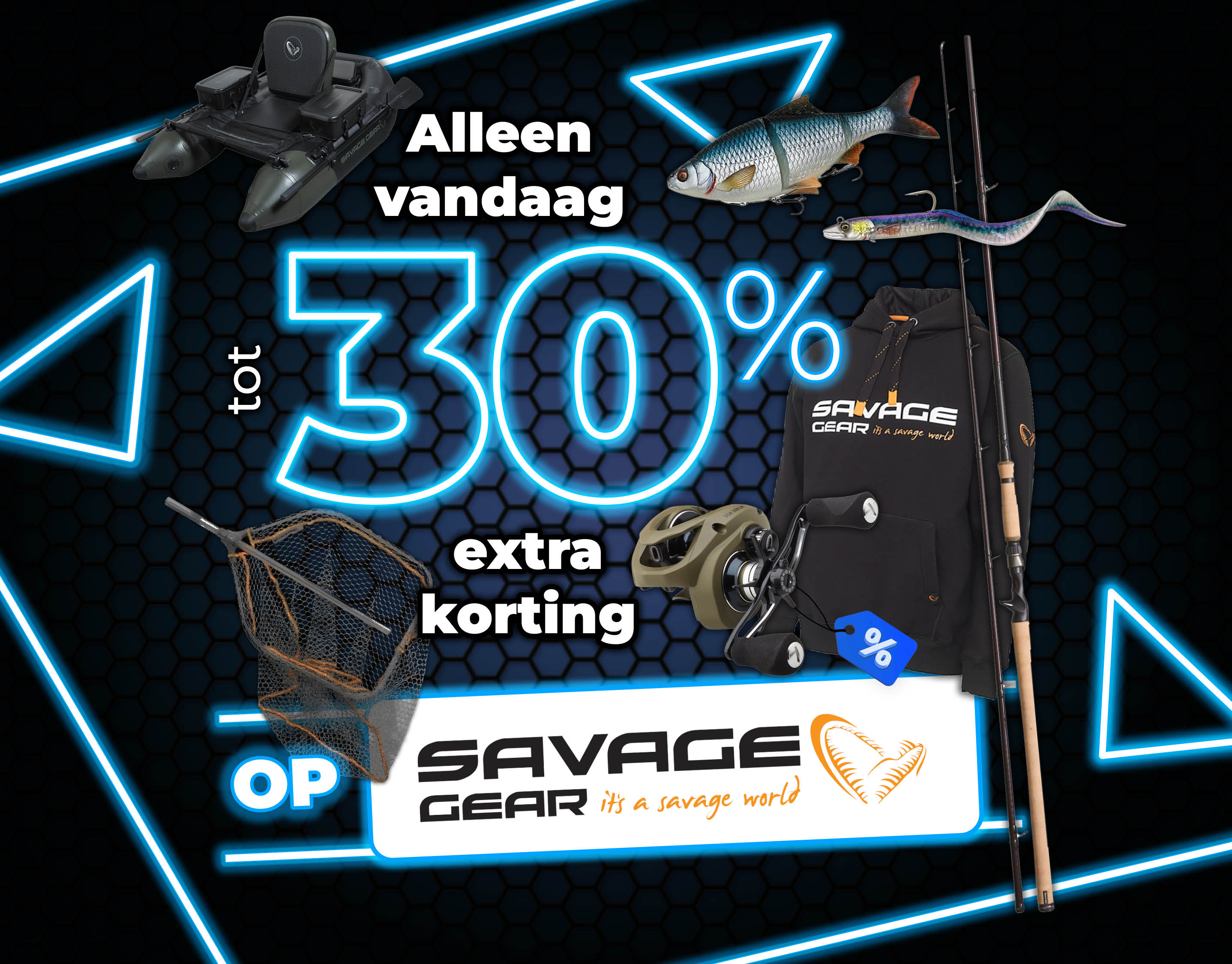 Subbanner: Tot 30% Savage Gear (Blauw)