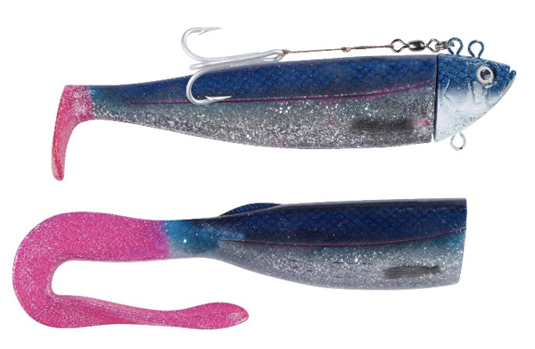 Balzer Adrenalin Arctic Shad 150g - BlueSilverGlitter/Pink Tail