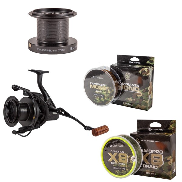 Ultimate Scorpion Set de Carrete Big Pit con Bobina de Repuesto