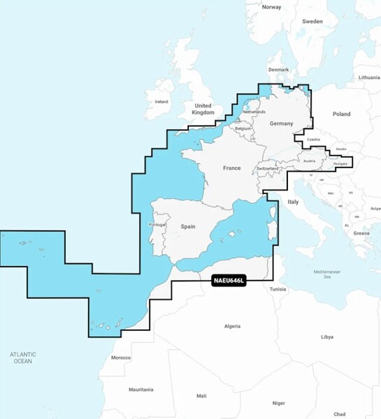 Mapy Wodne Garmin dla Europy, Środkowej i Zachodniej