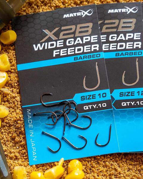 Matrix X2B Wide Gape Feeder Coarse Hooks (10 pieces)