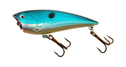 Fladen Eco Popper Black Blue Gold Black Dot Señuelo de Superficie 6.5cm (8g)