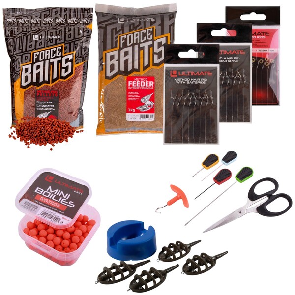 Pack D'appâts Ultimate Feeder - 5 Produits Pour Pêche Au Feeder (amorces, Bouillettes, Pellets…) - Pour Carpes Et Poissons Blancs
