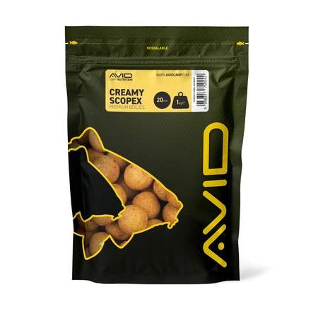 Avid Creamy Scopex Boilies (1kg)