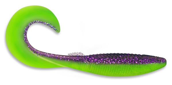 Rapala Crushcity Curl 5 Shad 14.7cm (15.1g) - Purple Chartreuse